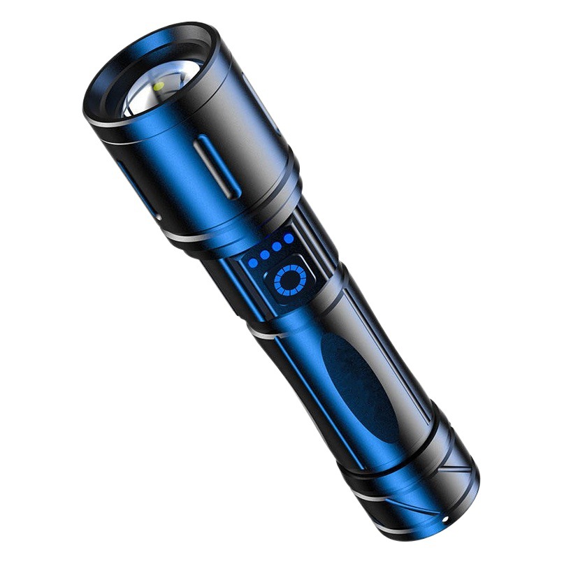 Cross-border high-power flashlight white laser ultra-bright long-range rechargeable LED searchlight zoom lighting