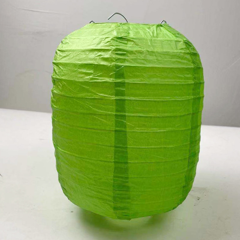 Picture of Japanese Style Wax Gourd Paper Lantern Foldable Antique Hand-painted Luminous Lampshade Bar Restaurant School Decoration Hanging Ornament