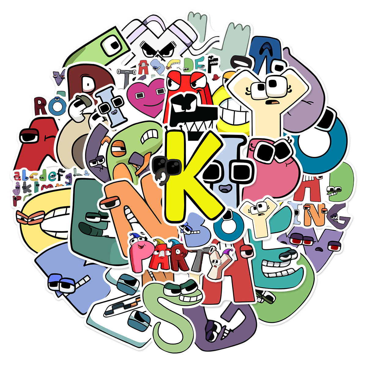 Picture of 50 sheets Alphabet Lore letter legend graffiti sticker decoration party water cup phone case waterproof sticker
