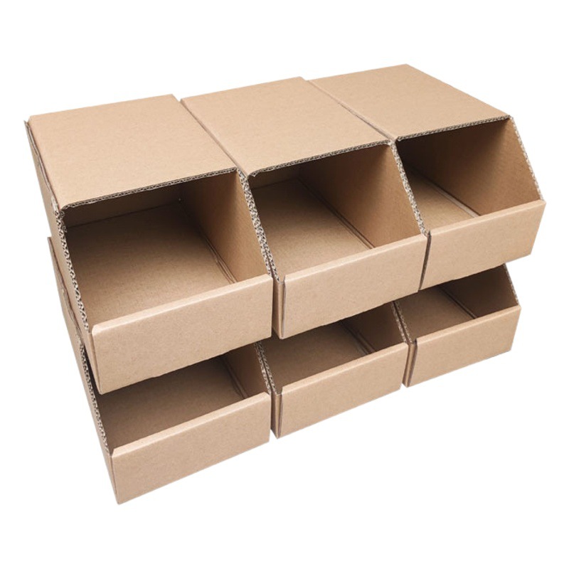 In-Stock Five-Layer Extra-Hard 30cm Wide Shelf Classification Paper Boxes, Storage Boxes, Folding Paper Boxes, Corrugated Cardboard Storage Oblique-Cut Boxes