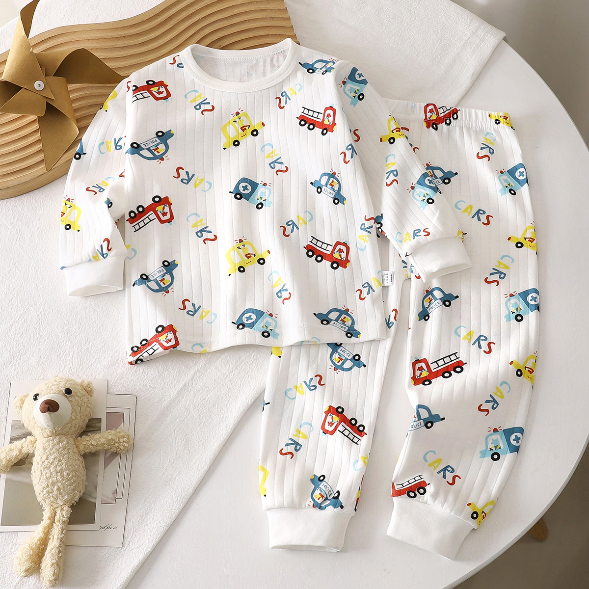 Picture of Children's Cotton Underwear Set, New Autumn Style, Baby Boys' Loungewear, Girls' Pajamas, Autumn Clothes and Pants, Children's Clothing