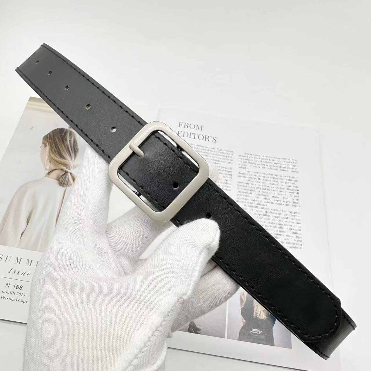 Picture of New Square buckle belt for women South Korea fashion all-Match belt Chic student casual retro Chic color buckle belt pants belt