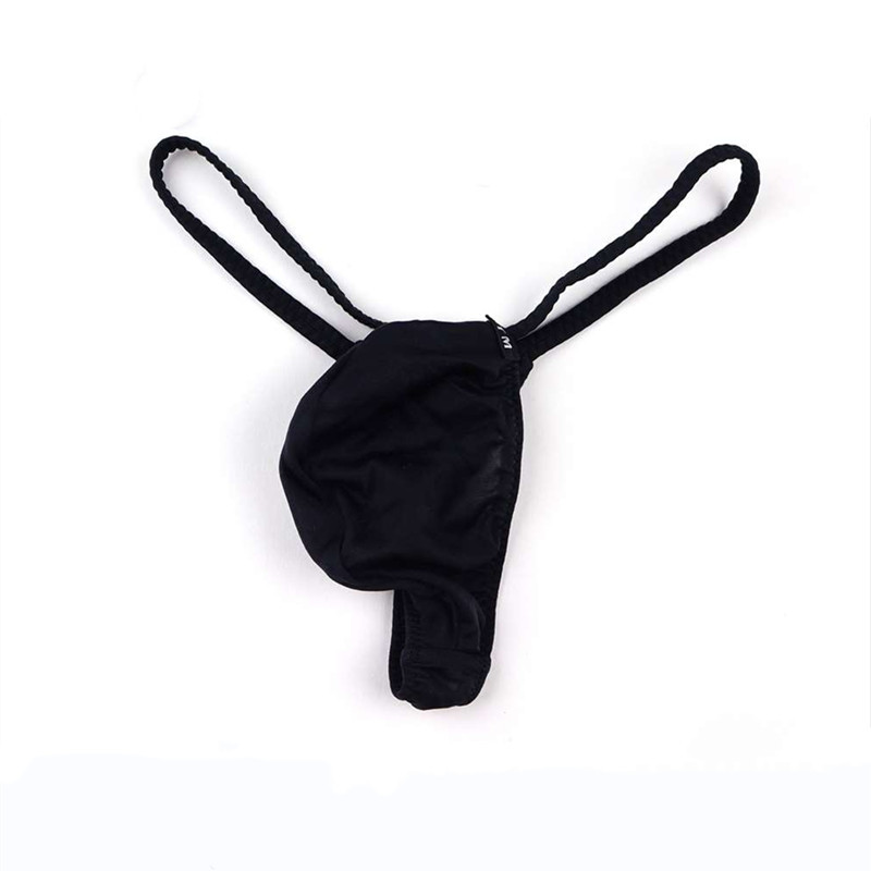 New men's large bag T-shaped underwear men's sexy silky breathable large bag T-pants Four Seasons can wear bottoming underwear