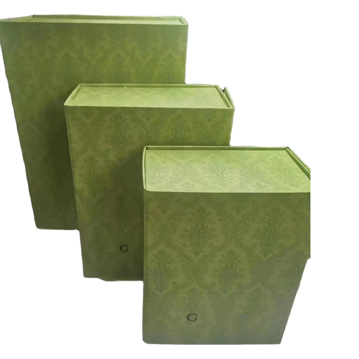Big Brand Quality Gu Brand Green Clothing Box Scarf Packaging Box Gift Bag Gift Box Magnetic Folding Box Complete Set