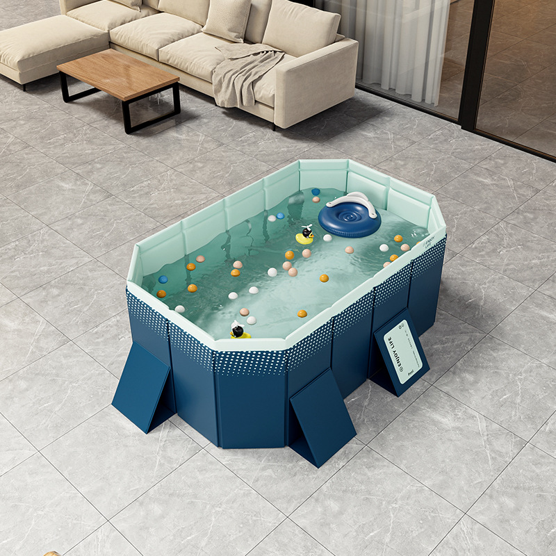 Picture of Swimming Pool Thickened Wear-resistant Installation-free Swimming Pool Outdoor Non-inflatable Foldable Paddling Pool Children's Household Pool