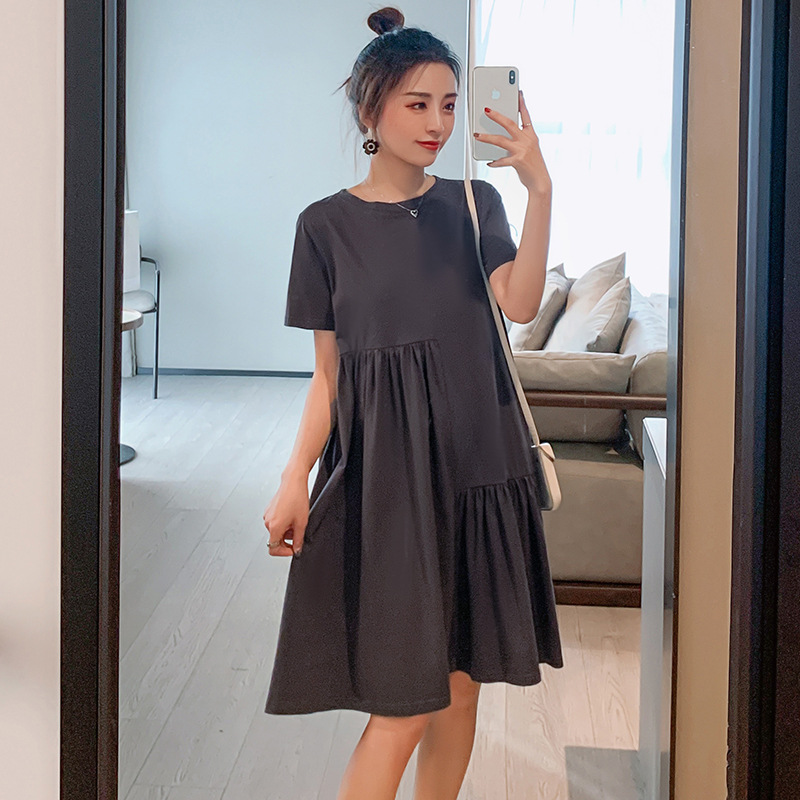 Picture of Maternity Summer New Fashion Short-sleeved T-shirt Skirt Small Top Loose Maternity Dress Summer