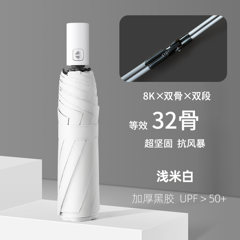 Picture of Umbrella Full-automatic Umbrella Men's Large Wholesale Advertising Umbrella Women's Sunlight and Rain Dual-use Sunscreen Anti-Purple