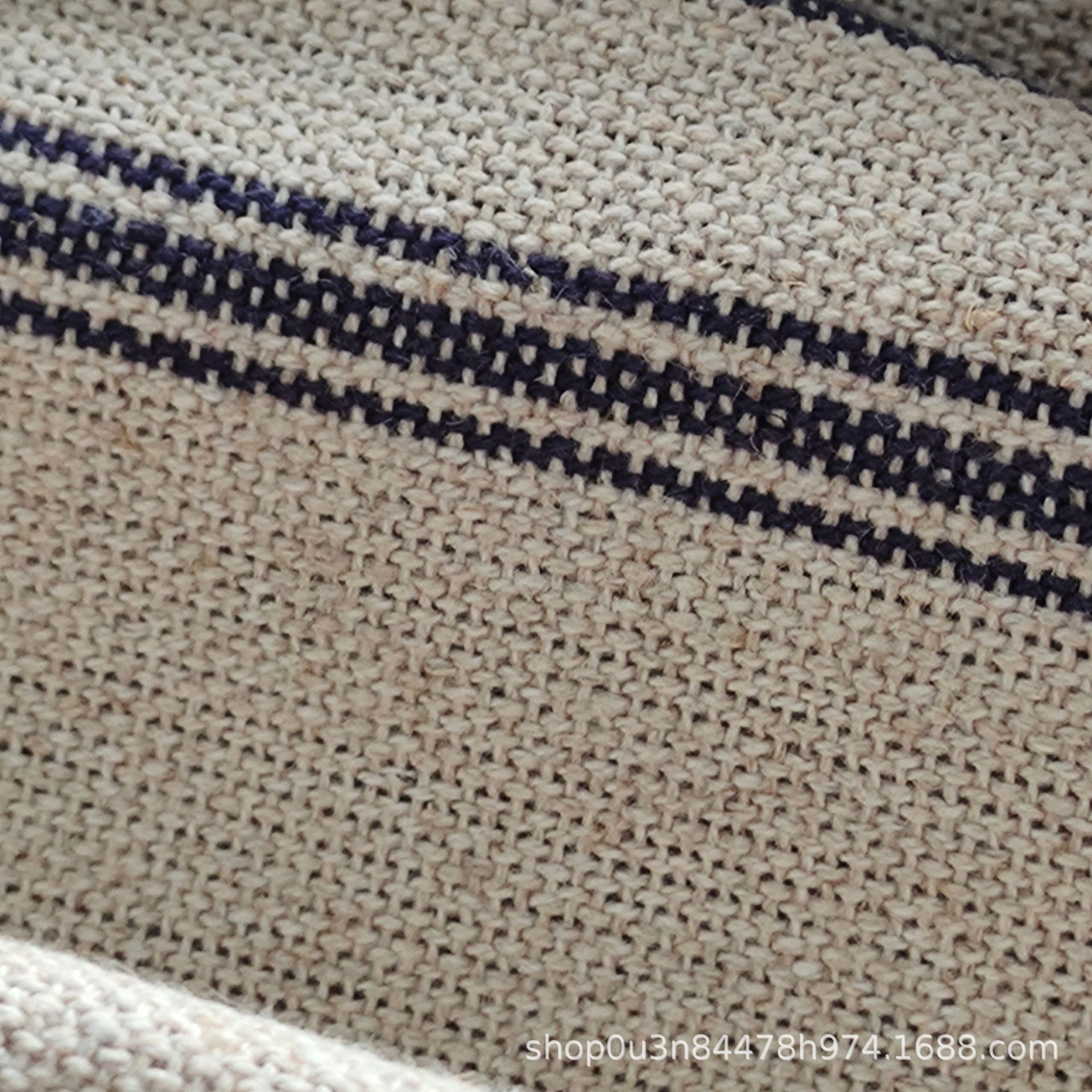 Picture of Linen Sticky Collagen Yarn-dyed Sofa Fabric Original Color Yarn-dyed Stripesd Fabric Linen Primary Color Sofa Fabric