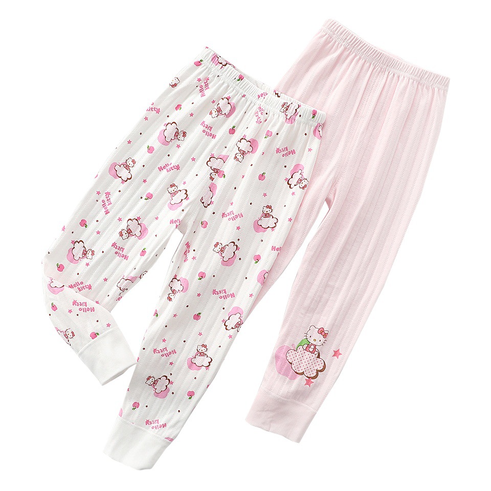 Children's thin autumn pants boys and girls baby 100 cotton autumn and winter home pants boneless pajamas 2 manufacturers wholesale
