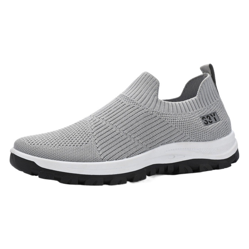 Foreign Trade Feiwei Men's Shoes New Slip-On Lazy Shoes Non-Slip Soft Sole Men's Casual Shoes Pure Color Sports Shoes for Men