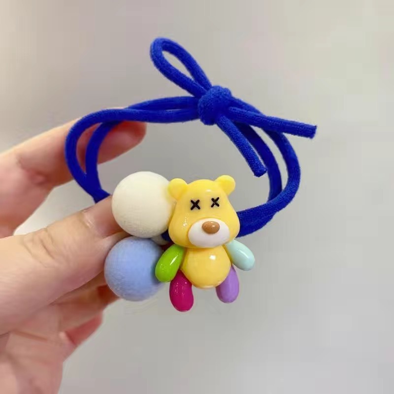 Picture of Bear Colorful Cute Simple Hair Rope All-match Hair Rings Hair Accessories Pony Tail Hair Rope Headdress Fragrant Style Hair Rope