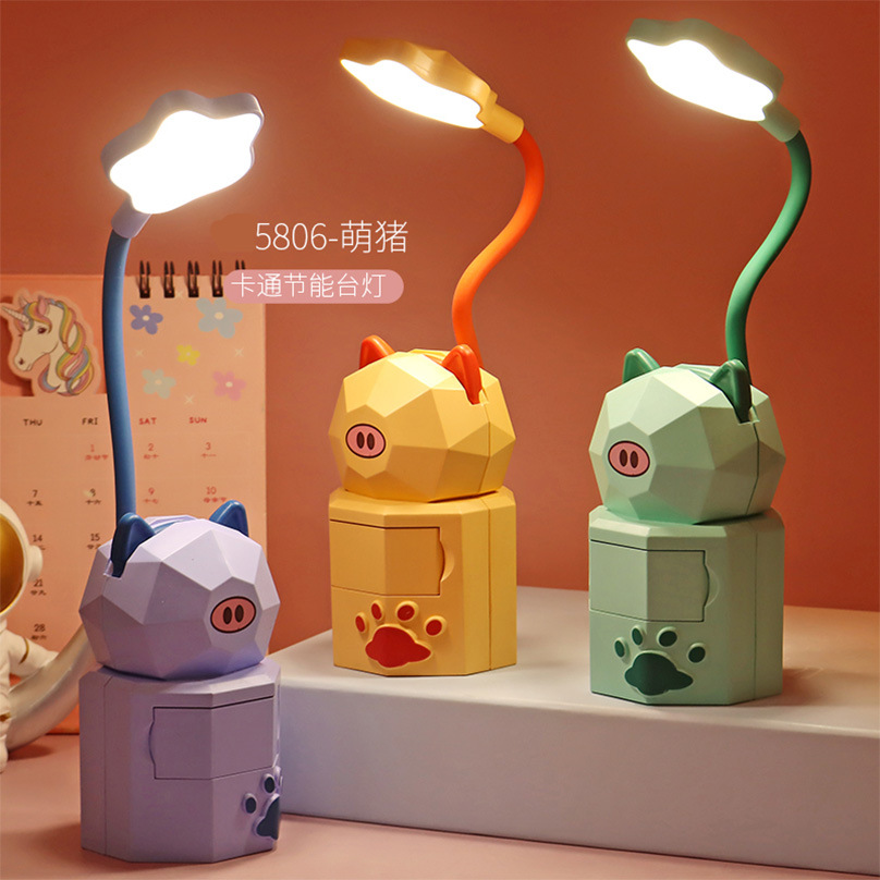 Picture of Creative cartoon rechargeable desk lamp learning students eye lamp kindergarten children Night Lamp bedside lamp gift wholesale