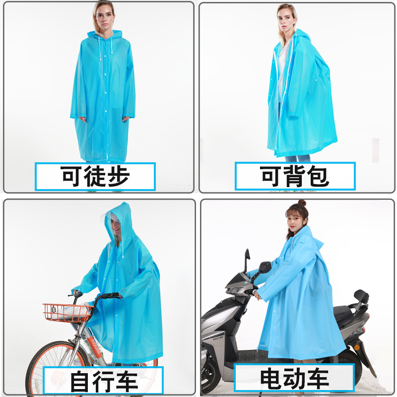 Picture of EVA Raincoat Transparent Adult Raincoat Poncho Tourist Mountaineering Multifunctional Hiking Raincoat Cycling one-part Raincoat