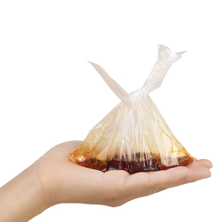 Sauce, Vinegar, Seasoning Packaging Bags, Transparent Vest-Style Plastic Bags, Mini Small Bags, Food-Grade Takeout Bags