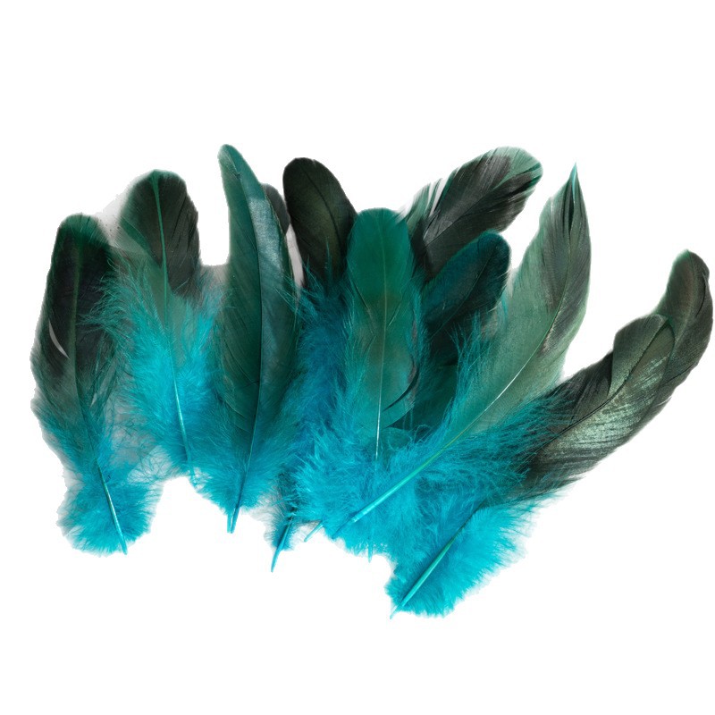 Picture of 50pcs/set of feathers wholesale colorful 10-15 rooster tail feathers real chicken feather DIY shuttlecock handmade material