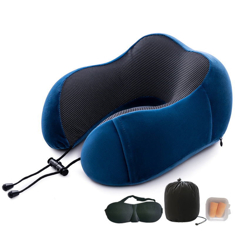 Picture of Cross-border U-shaped neck pillow can be fixed Logo simple memory foam U-shaped pillow wholesale travel neck pillow portable U-shaped pillow