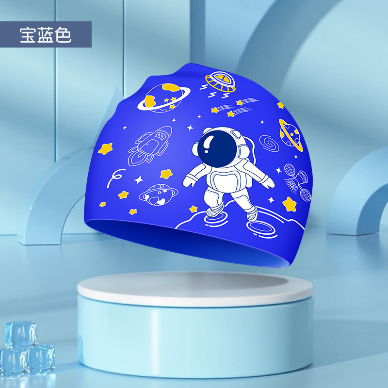 Picture of Adult silicone waterproof swimming cap boys and girls Universal silicone swimming cap increase head swimming cap factory direct sales