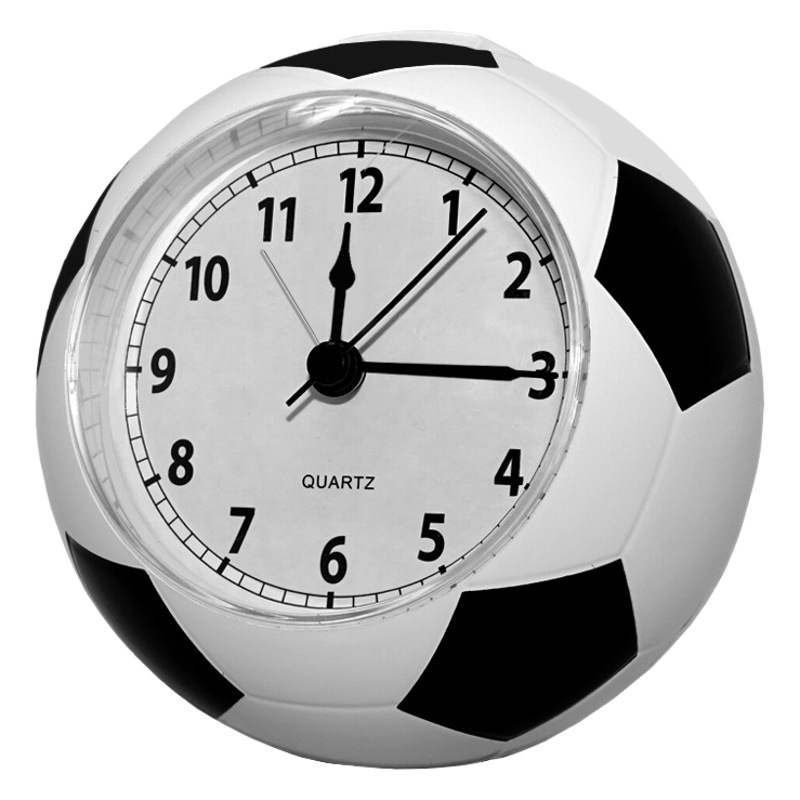 Football Creative Desk Clock Simple Student Mute Alarm Clock Home Desktop Cute Children's Cartoon Fun Time English Clock