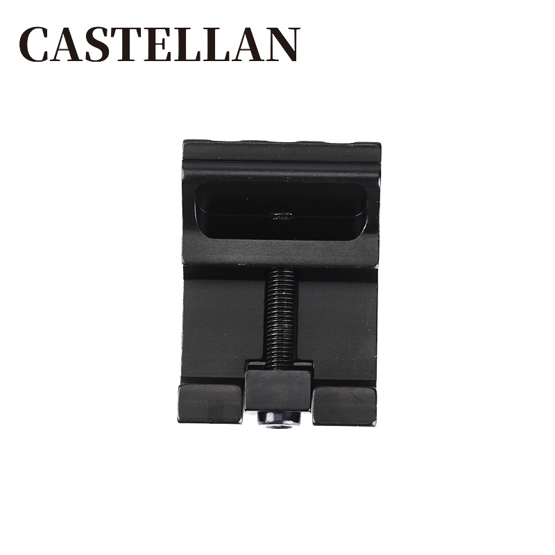 Picture of 45 degree curved rail guard Wood 45 degree side metal sight bracket 20mm rail airsoft Accessories