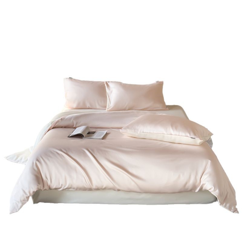 Picture of Class A Maternal and Infant Lanjing Tencel Four-piece Set Light Luxury Lyocell Tencel Three-piece Set Bedclothes Single Nantong Bedding