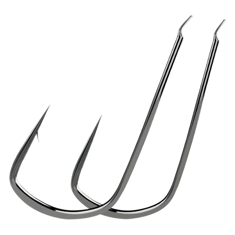 Fishing rudder genuine titanium alloy fish hook competitive thornless sleeve hook with Thorn Crucian Carp Hook wholesale bulk 100 pieces