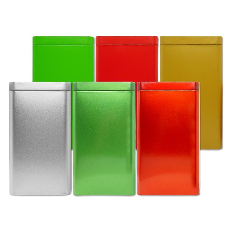 Tea cans can be set C44 model sealed rectangular solid color frosted tinplate box tea packaging iron cans
