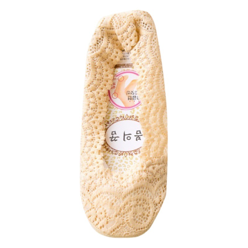 Socks Women's Lace Boat Socks Cotton Bottom Silicone Non-slip Short Socks Summer Thin Low-top Shallow Mouth Invisible Socks