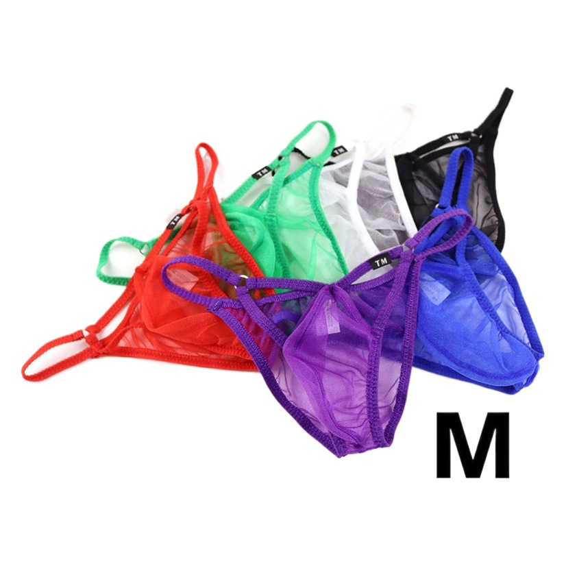New TM men's briefs low waist thin mesh breathable fashion Men's sexy triangle bottoming stretch comfortable