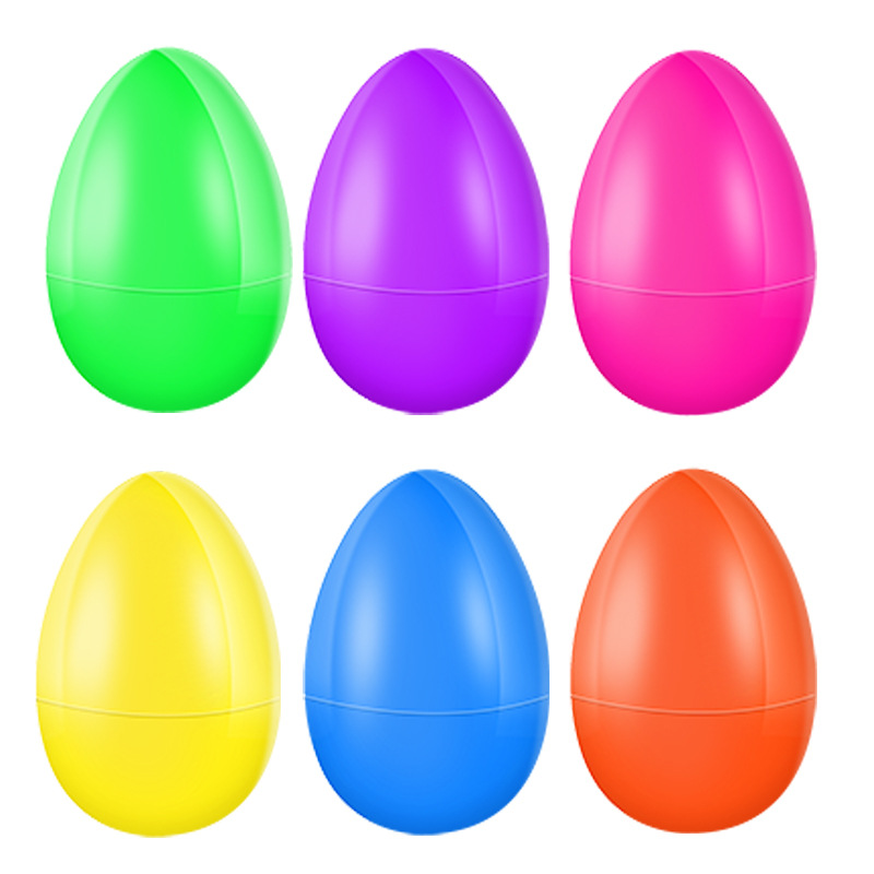 Picture of Easter eggshell egg plastic opening decoration twisted egg egg shell 4*6CM small egg shell plastic egg shell