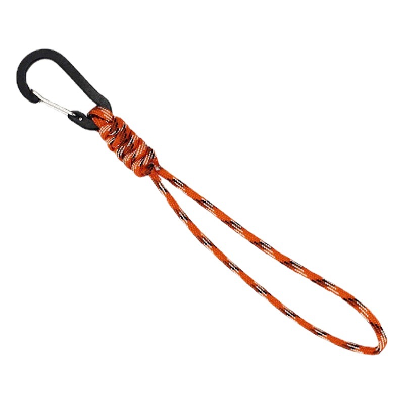 Cross-Border New Product Multifunctional Keychain Mountaineering Hook Creative Hand-Woven Paracord Anti-Lost Wrist Key Rope