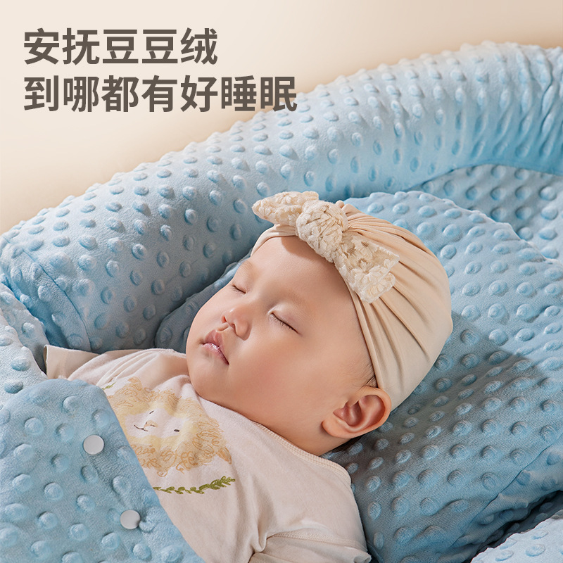 Picture of Newborn Baby Anti-startling Landing Wake-up Sleeping Mat Spitting Milk Sloping Mat Bed Bed Crib Comfort Sleeping Artifact Bed