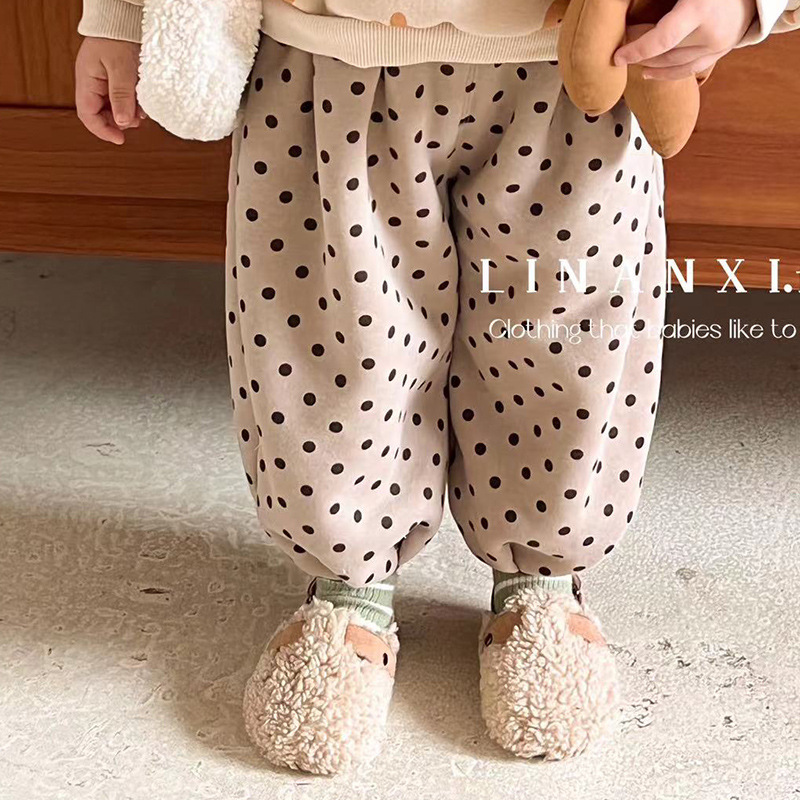 Picture of X26066 Li Nancy New Children's Korean-style Composite One-piece Velvet Warm Casual Pants Casual All-match