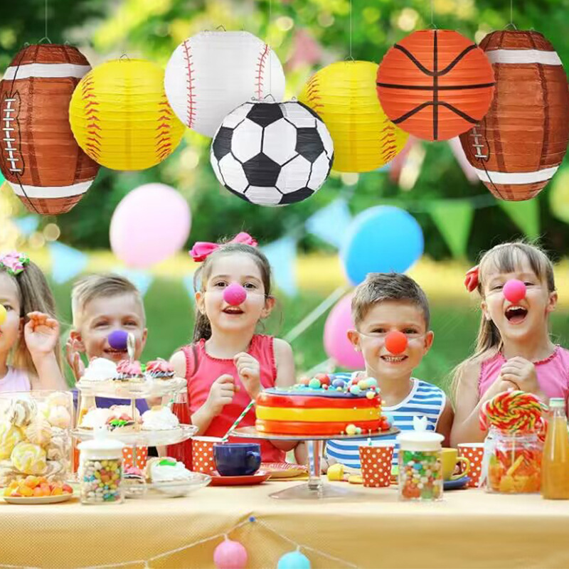 Picture of Basketball football paper lantern sports festival props decoration sports mall scene layout rugby