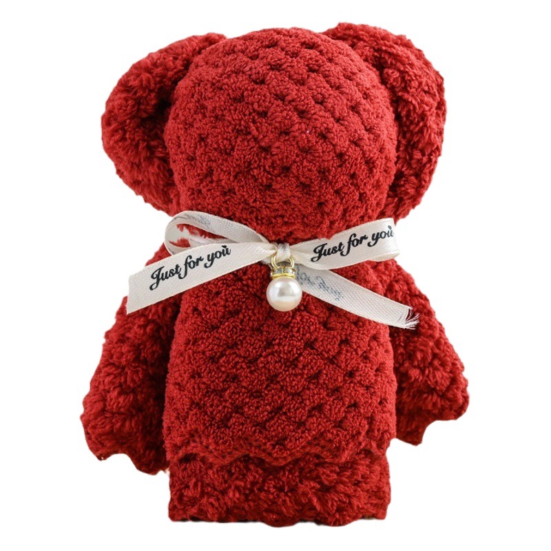 Coral fleece pineapple Pearl bear towel gift small gift 30*30 opening gift welfare gift