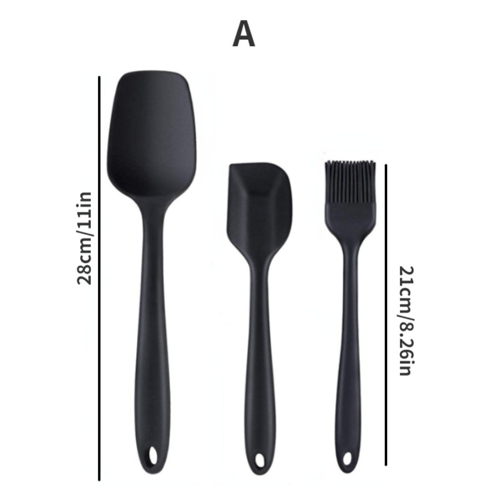 Picture of In stock kitchen baking cream Spatula Silicone six-piece baking scraper silicone brush baking suit small scraper