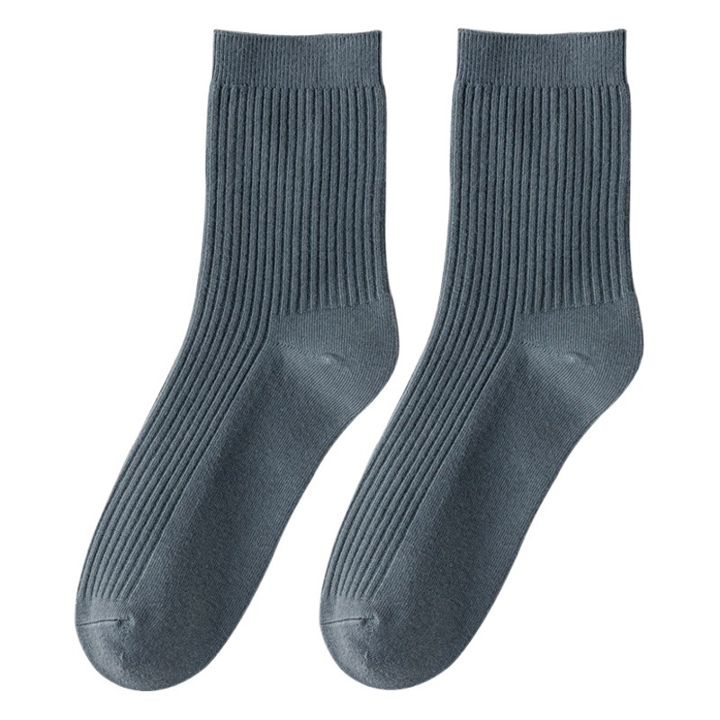 Socks men's summer cotton tube business socks men's double needle 45g boneless cotton socks Zhuji cotton men's socks