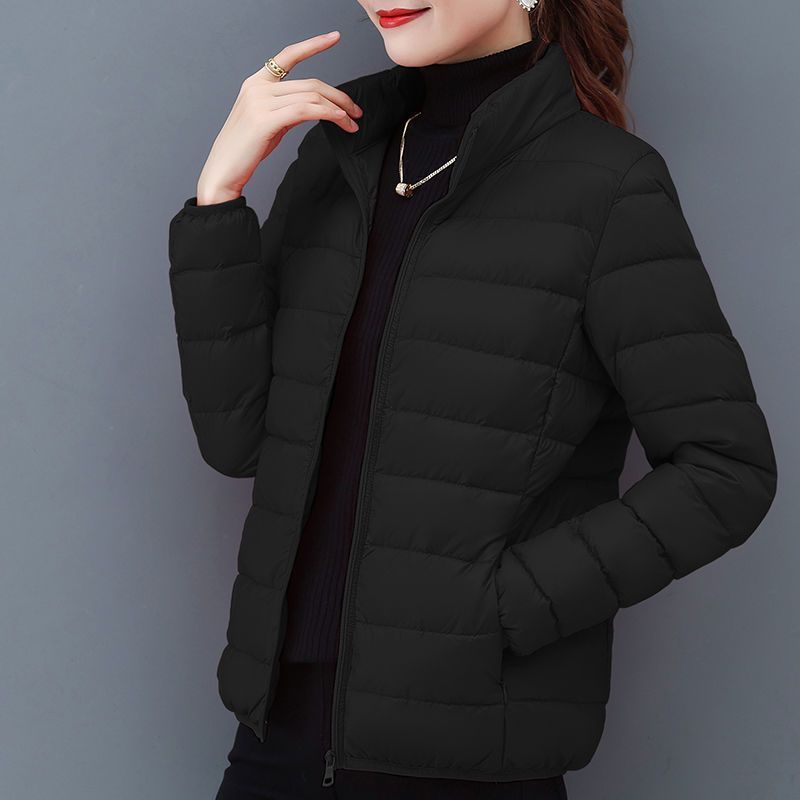 Picture of Leaked Clearance Winter Light Down Cotton-padded Jacket Women's 2023 New Vertical Collar Lightweight Warm Mother Jacket Coat