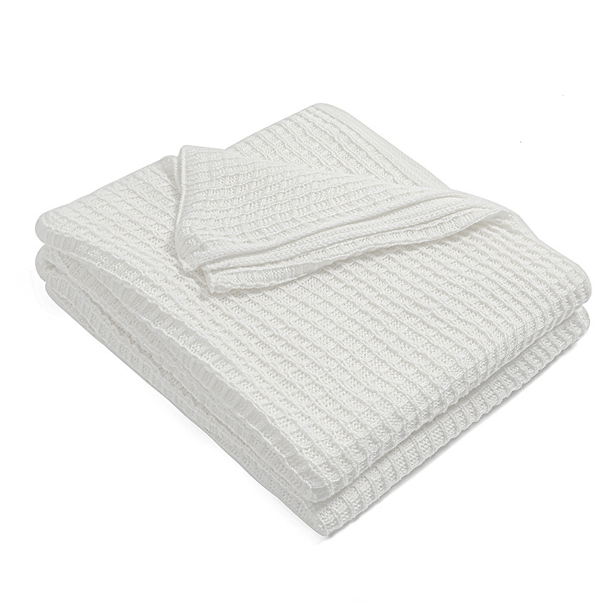 Picture of New Sofa Blanket Blanket Summer Knitted Blanket Office Nap Blanket Air Conditioning Blanket Waffle Blanket for Hair