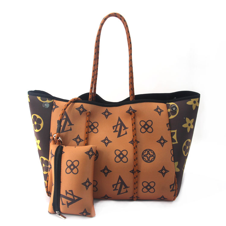 Picture of Diving Material Perforated Beach Bag European and American Fashion Portable Shoulder Strap Mother Bag Outdoor Casual Bag Portable Women's Bag for Women