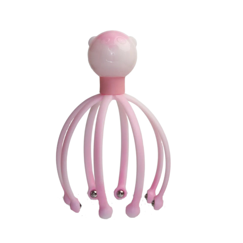 Picture of New ball head massager octopus convenient rotating meridian massager handheld scalp massager two-color