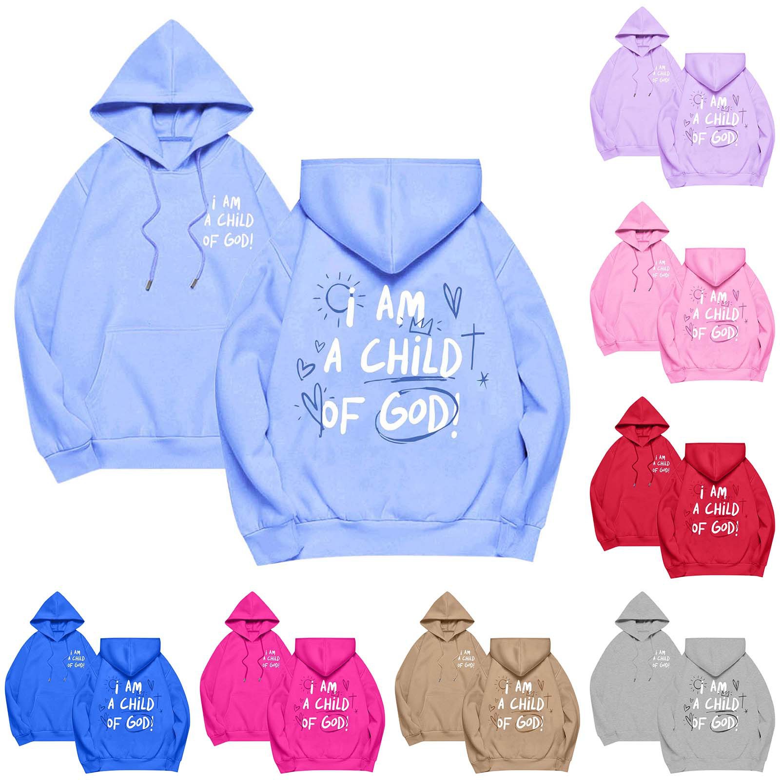 Women's Oversized Pattern Hoodie Letter Print Casual Hoodie Pullover Sweatshirt