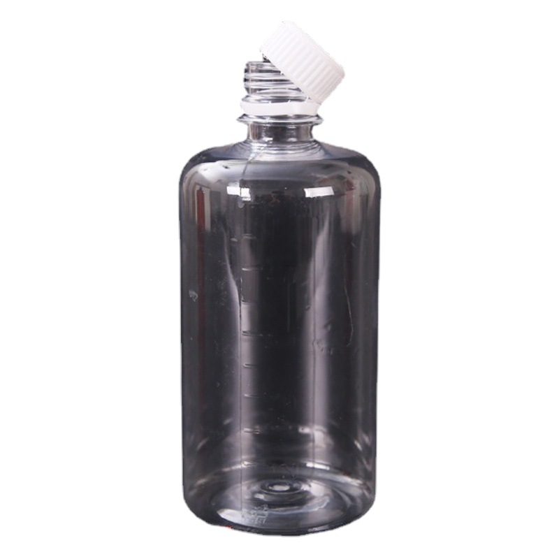 Manufacturer Supplies Transparent 500ml Plastic Bottles, Liquid Bottles, Pet Transparent Bottles, Polyester Bottles with Scale, Graduated Bottles