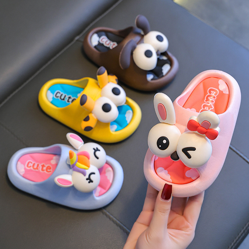 Picture of Summer children's sandals and slippers for boys and girls, anti-slip soft bottom, indoor bath, parent-child children's sandals