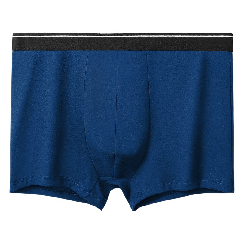 Men's Solid Color Underwear Pure Cotton Breathable Corner Trousers Mid-Waist Summer Boys plus size Sports Cotton Boxer Shorts