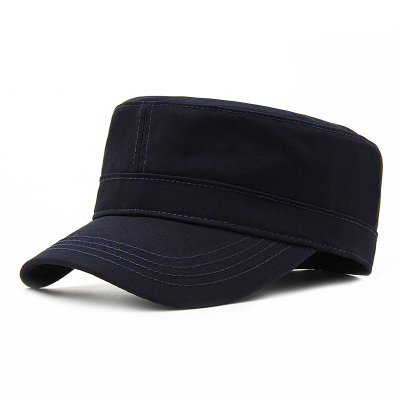 Picture of Hat Men's Spring and Autumn Full Sealed Flat Top Hat Middle-aged Outdoor Casual Cap Non-opening Big Head