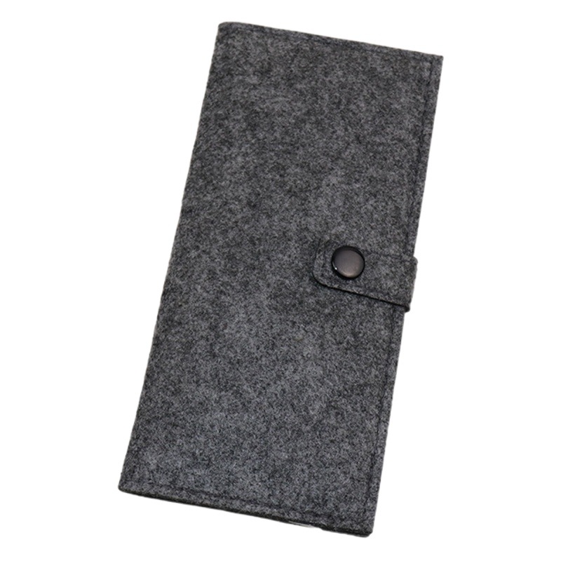 Solid Color Snaps Felt Bag Creative Felt Products Business Simple Card Bag Coin Purse Wholesale Printable logo