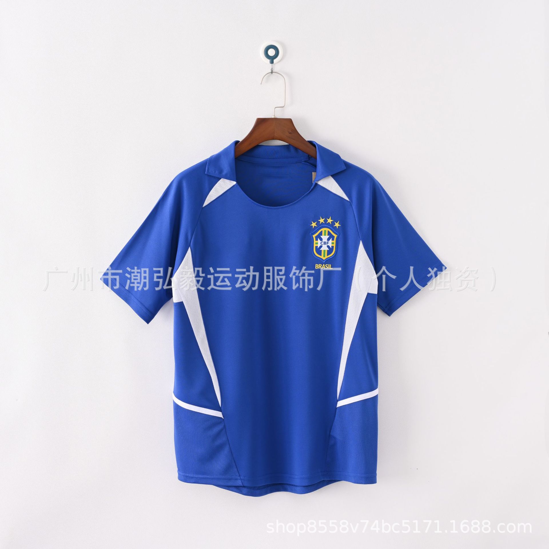 Picture of Wholesale Vintage 980204 World Cup Brazil Jersey No. 9 No. 10 Ronaldo Vintage Jersey Soccer Uniform