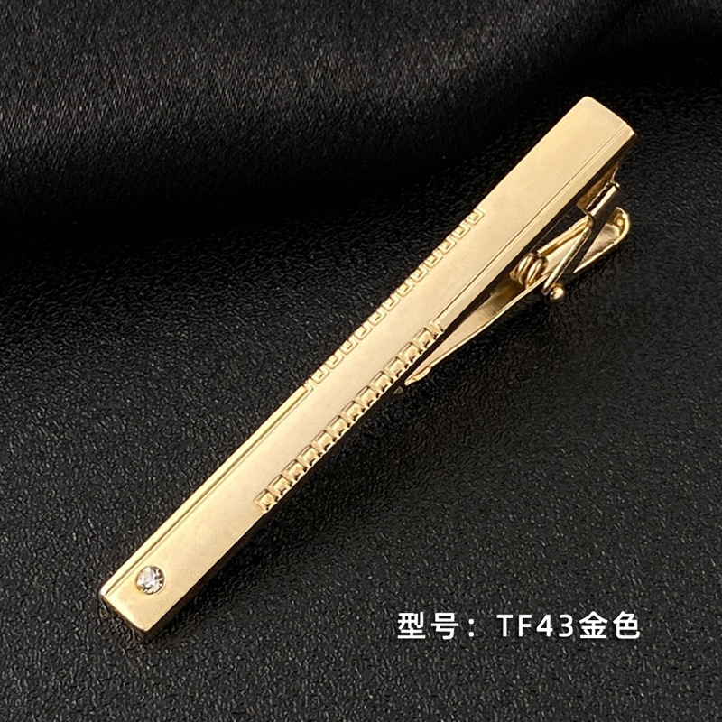 Picture of Men's Tie Clip Manufacturer Direct Sales Yiwu Cross-Border Business Metal Tie Clip Tieclips Bow Tie Business Style