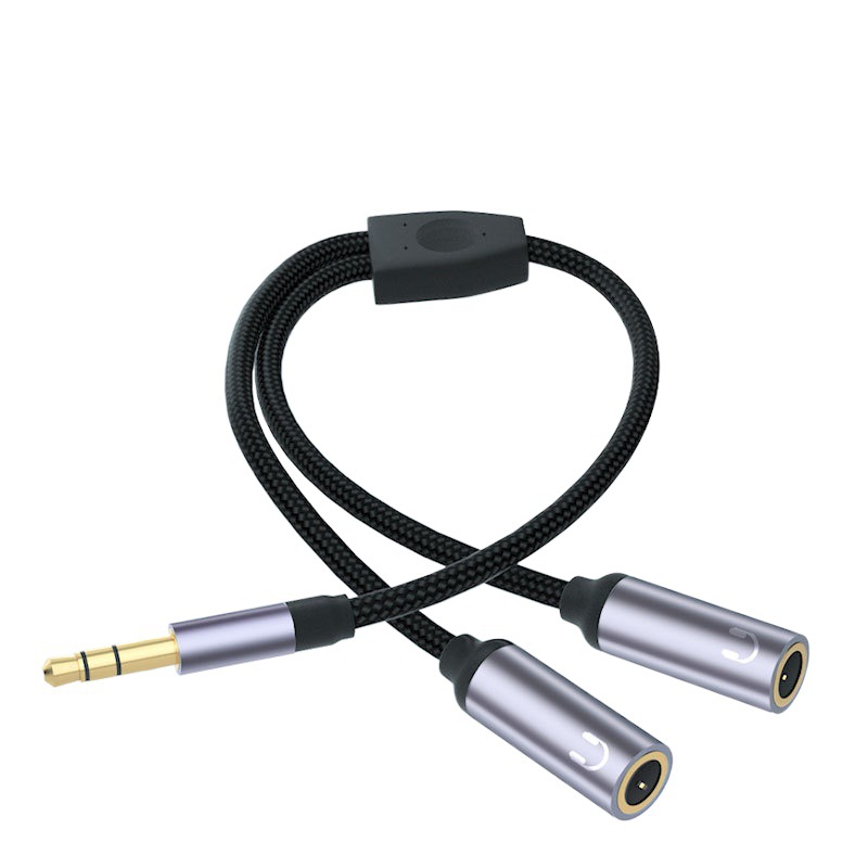 Computer Headset Adapter Cable Microphone Two-in-One Conversion Mobile Phone Headset Splitter One-Two Audio Cable