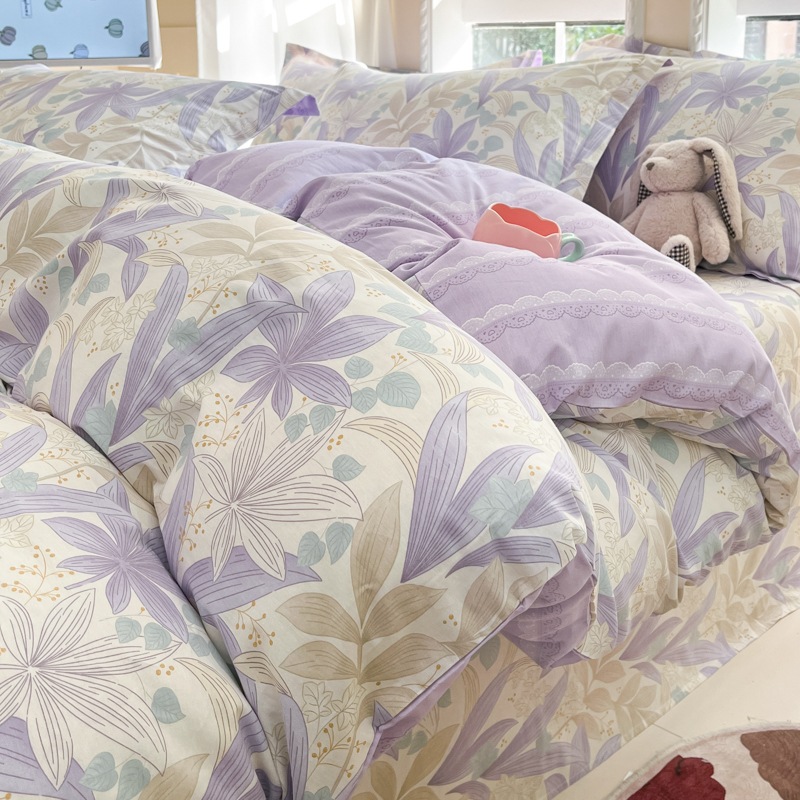 Picture of Pure cotton quilt cover single piece 100 cotton quilt cover children's spring and summer 150x 180x 200x 230 single double quilt cover